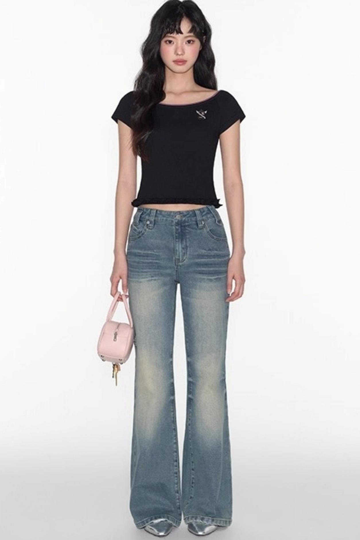 Nap Embroidery Short Sleeve T-Shirt