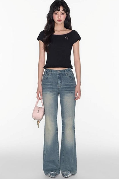 Nap Embroidery Short Sleeve T-Shirt