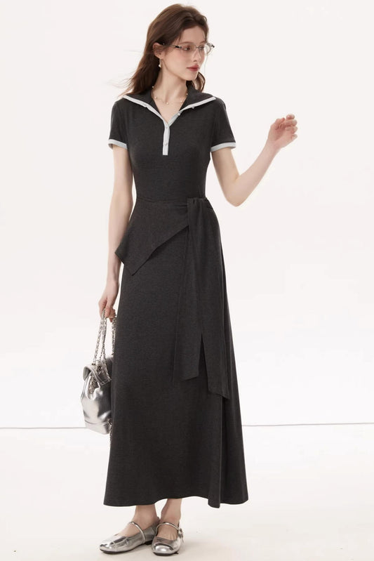 Lyocell Tencel V-Neck Dress