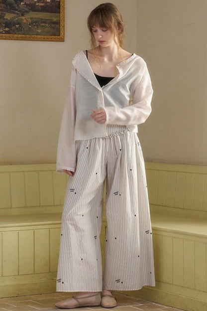 Penny Striped Suspender Pants Set-Up