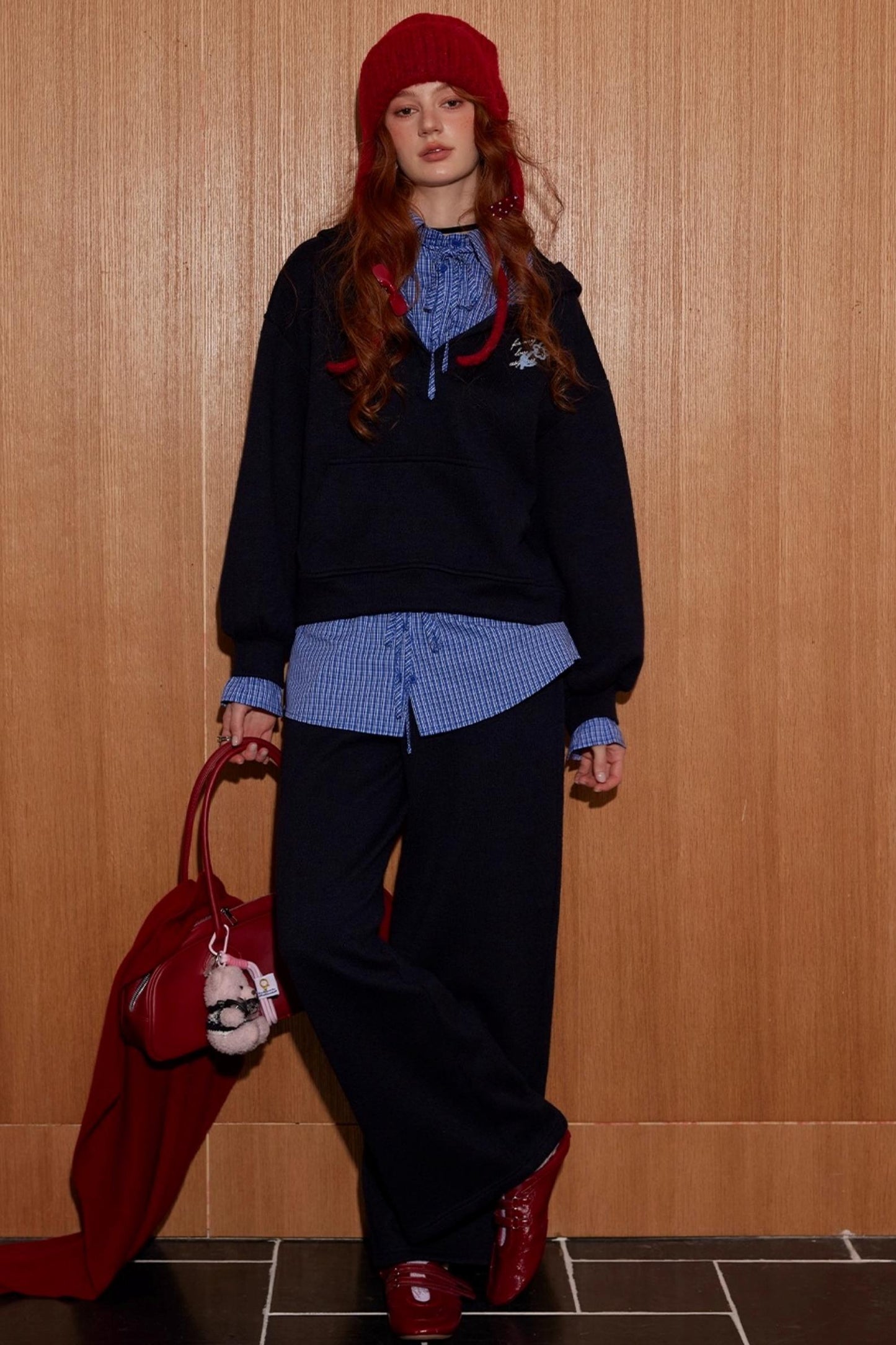 Plaid Mini Skirt Top With pants Set-Up