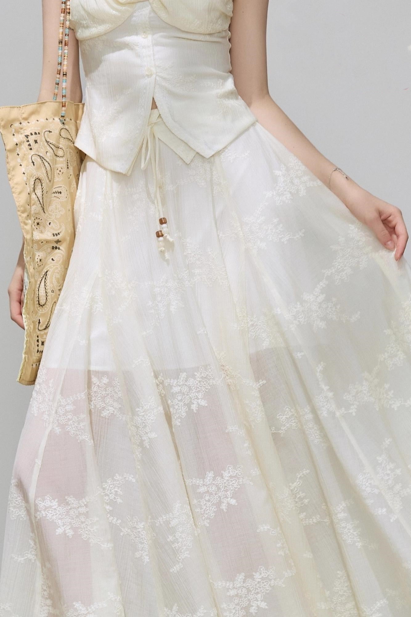 Summer V-Neck Skirt Tops Set-Up