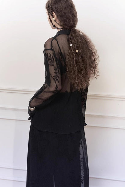 French Lace Long Sleeve Shirt