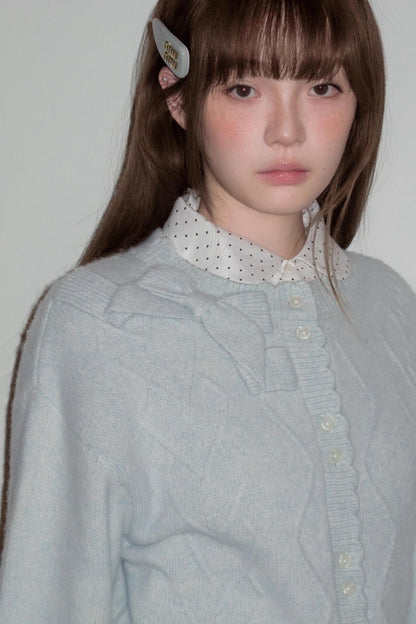 Moonlight Silhouette Sweet Wool Cardigan