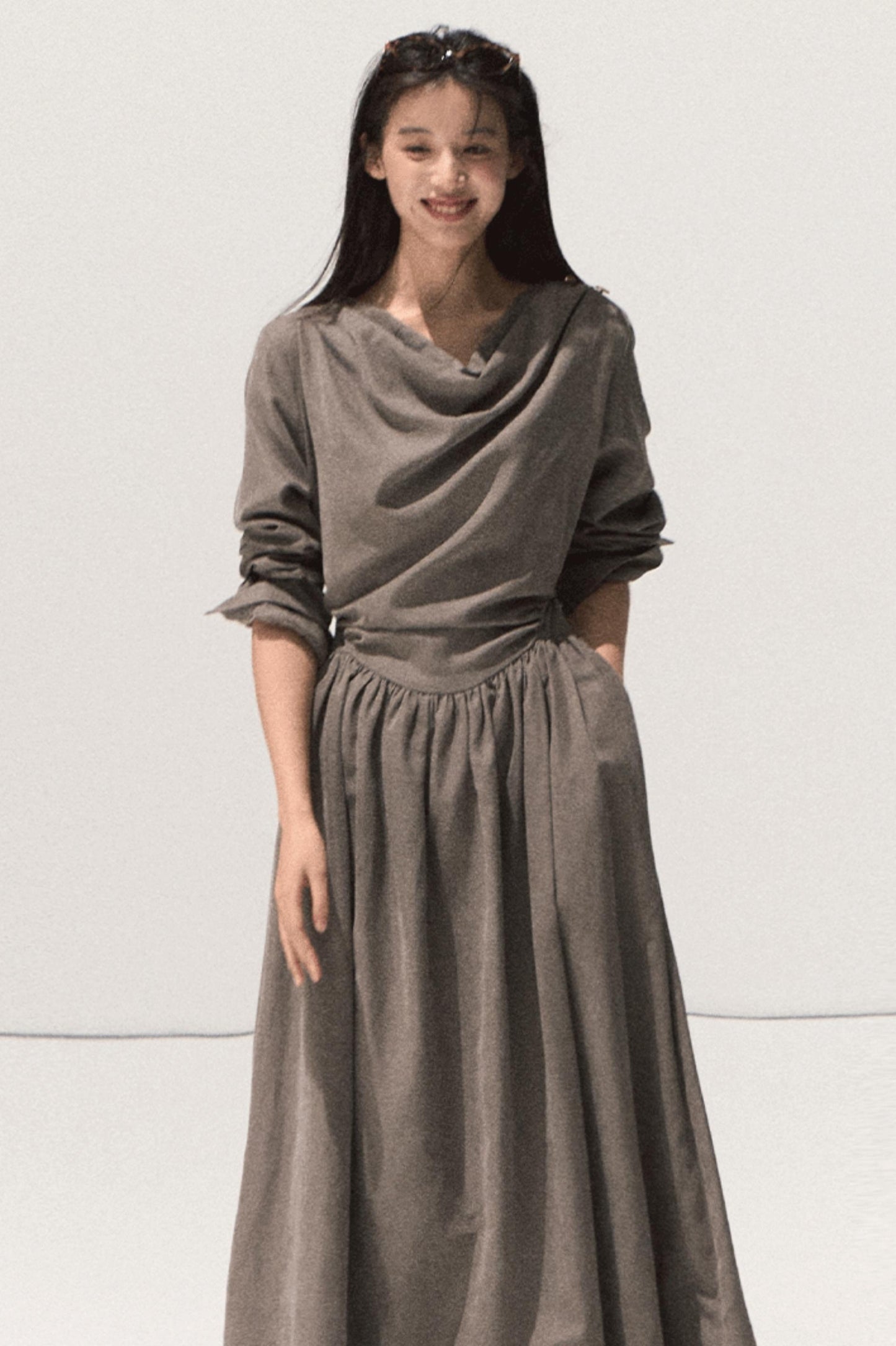 The Moon Swing Collar Dress