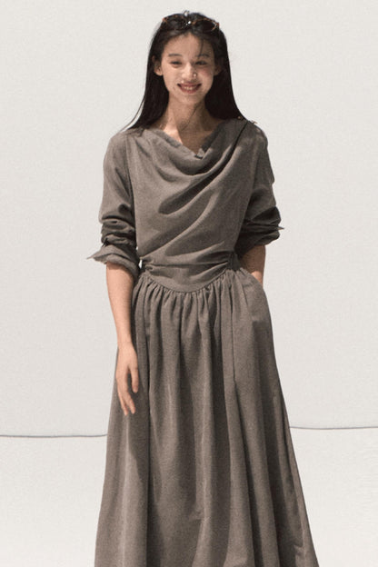 The Moon Swing Collar Dress