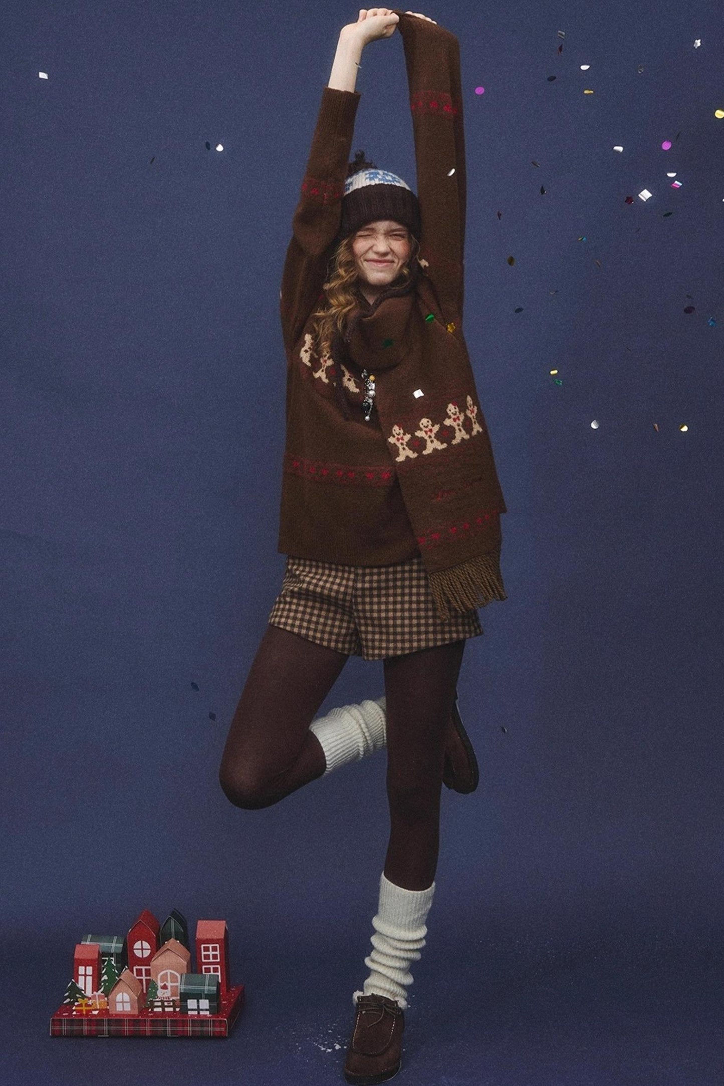 Gingerbread Man Fair Isle Sweater Set