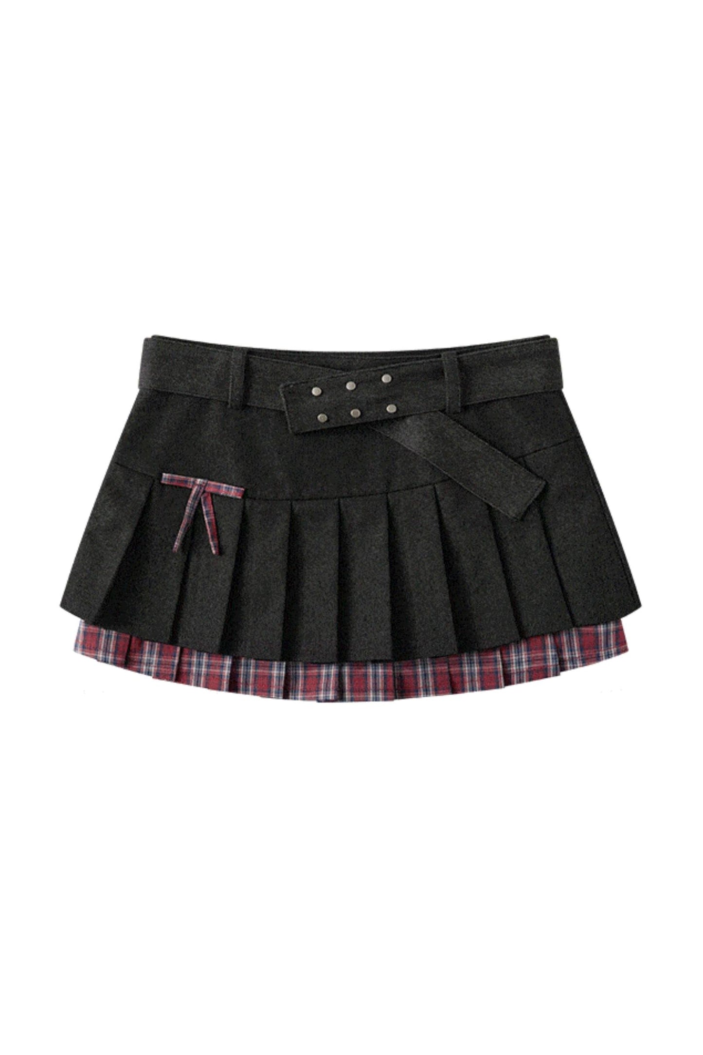 Separate Fart Curtains With Plaid Halter Skirt Set