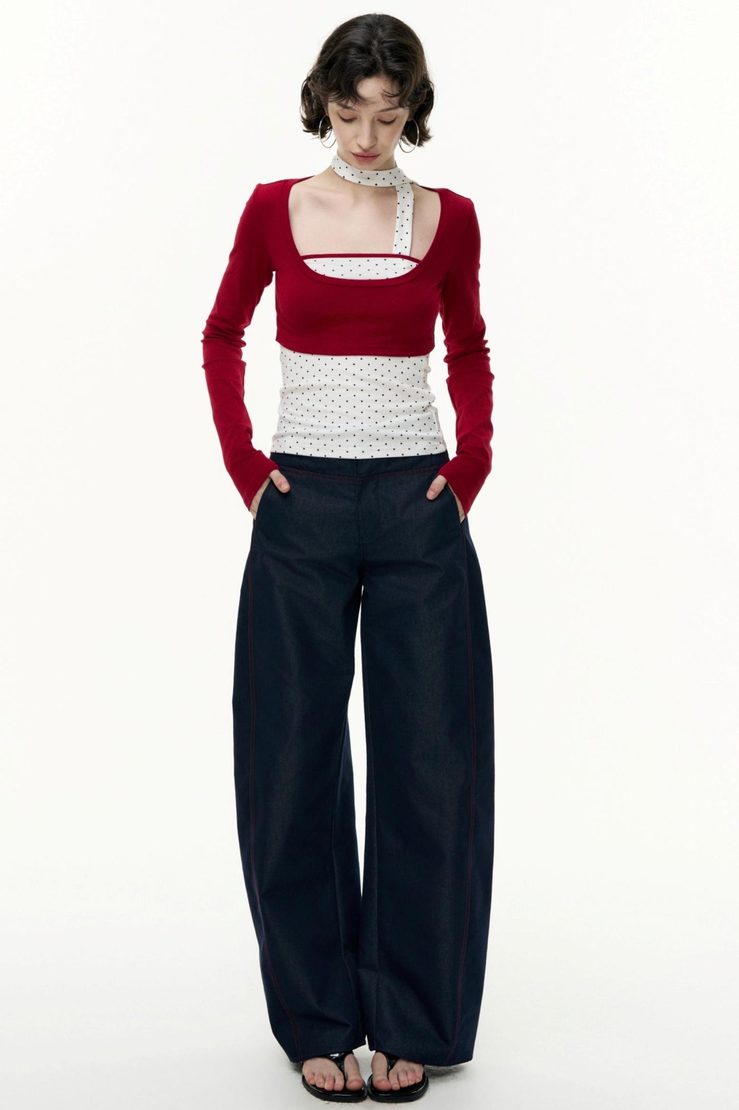 Salt Tea Polka Dot Striped Smock Set