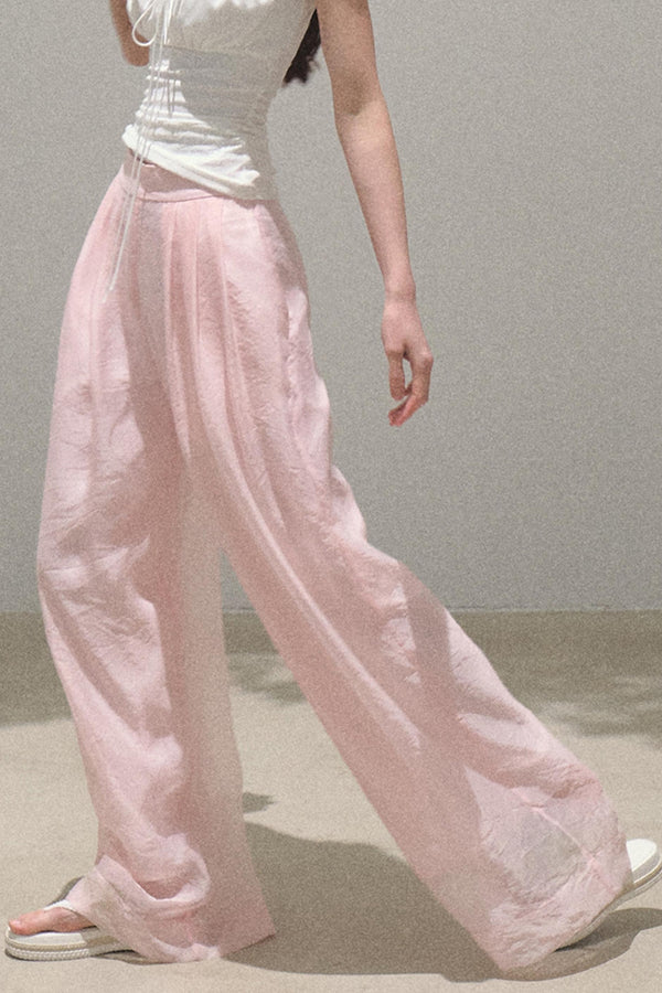 Iridescent Wide-Leg Trousers