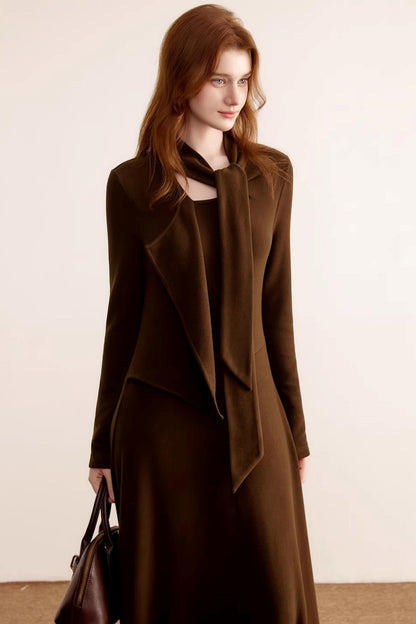 German Velvet Ruffle Dress