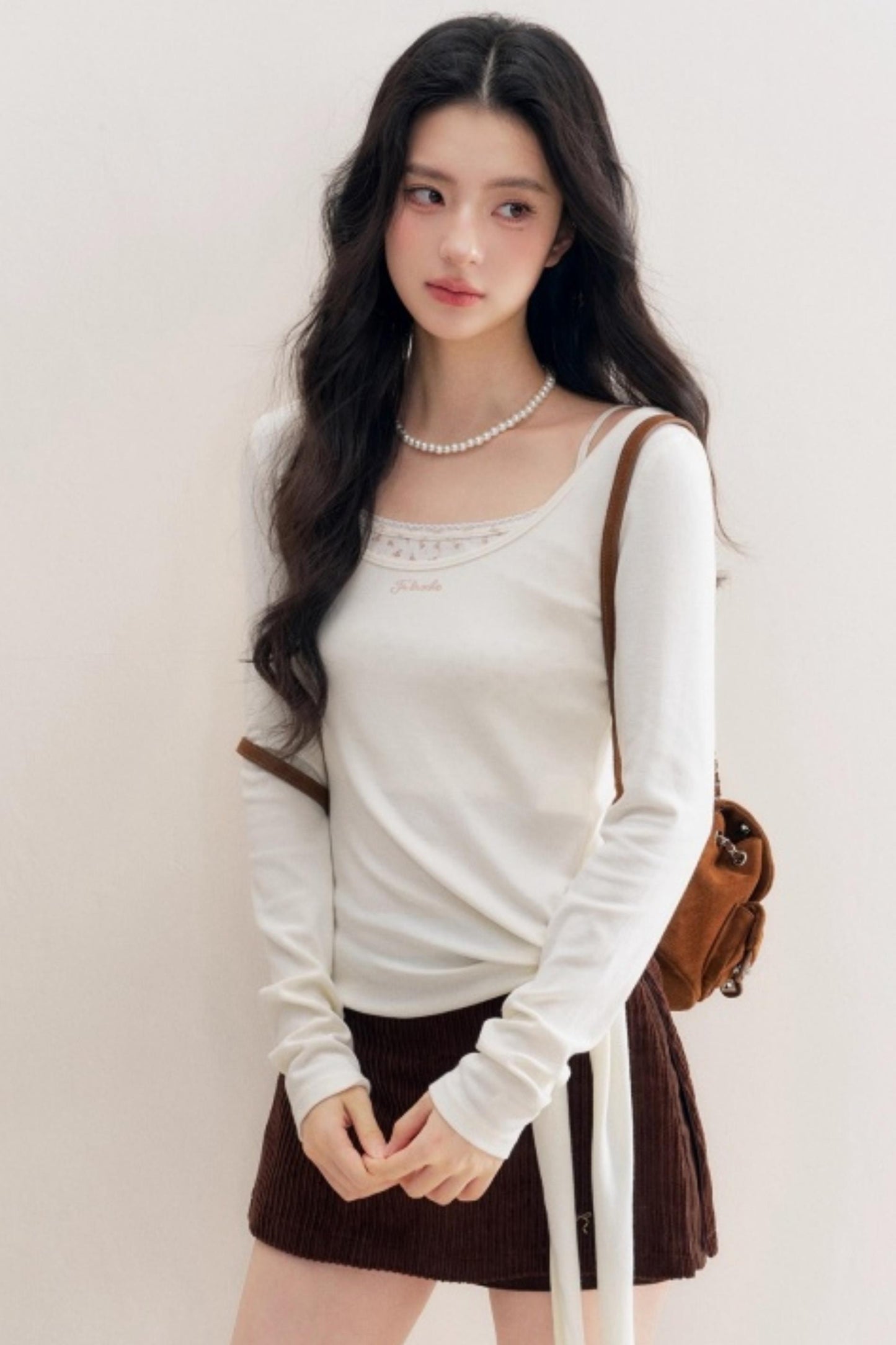 Lace Trim Patchwork Top