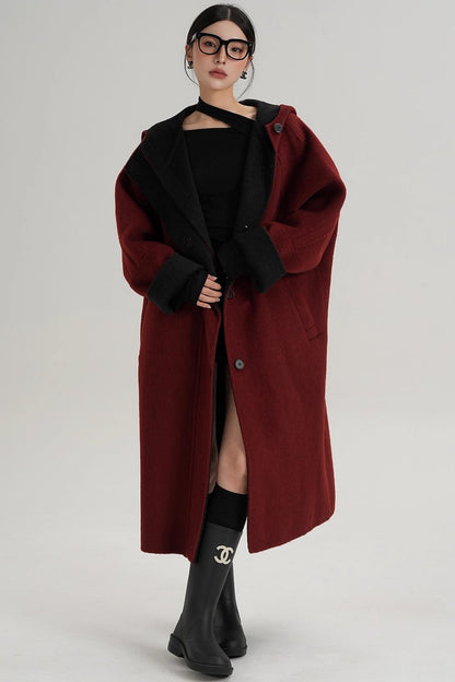 Temperament Long Wool Jacket