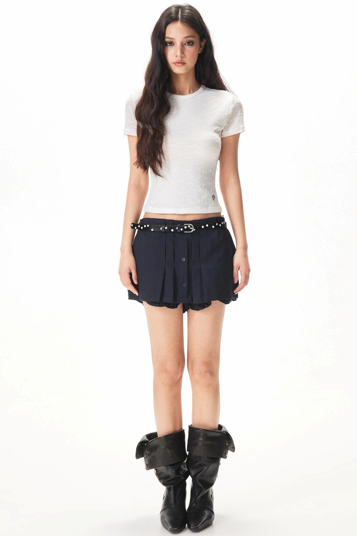 Retro Ruffled Blazer Skirt