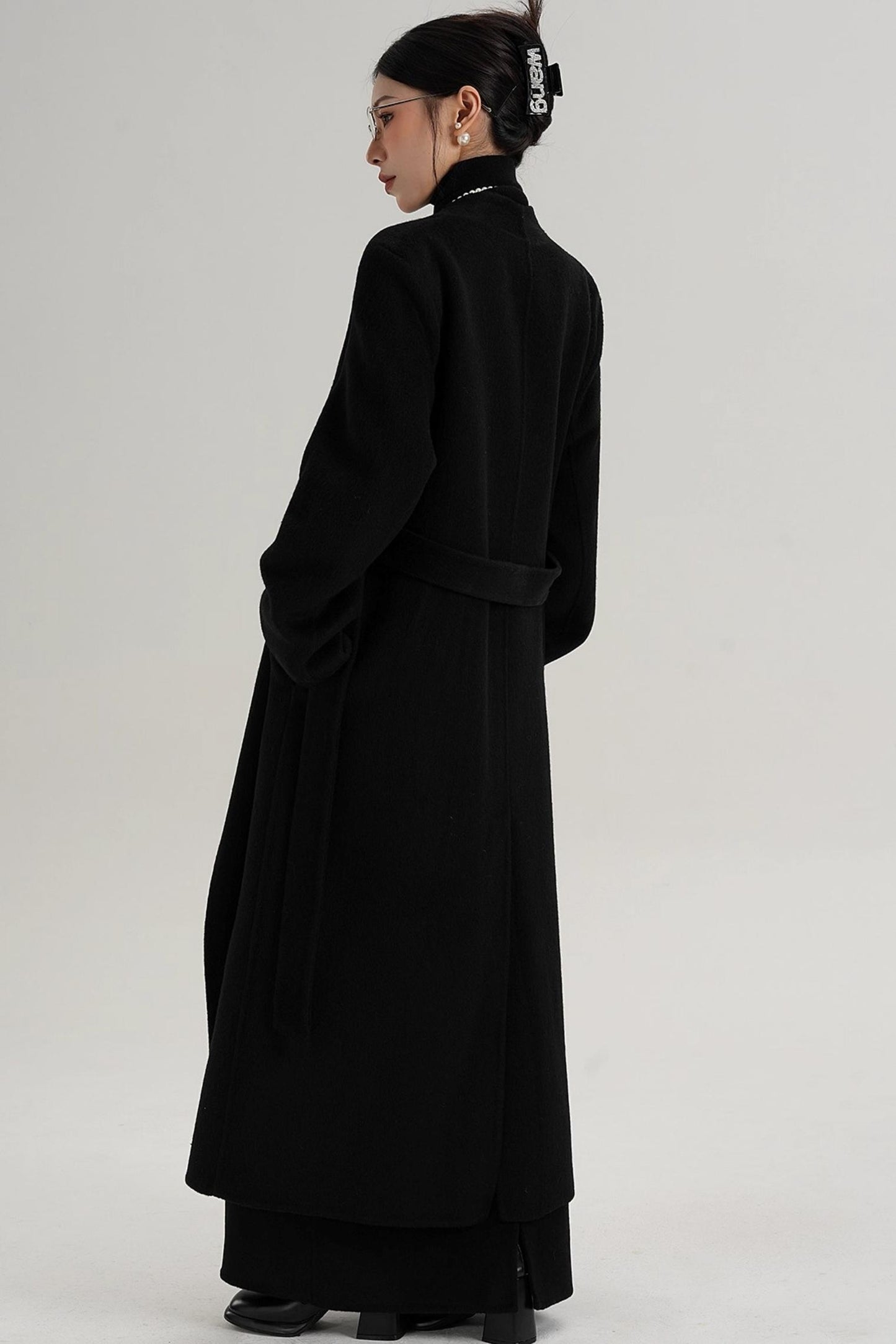 Elegant Double-Sided Long Wool Coat