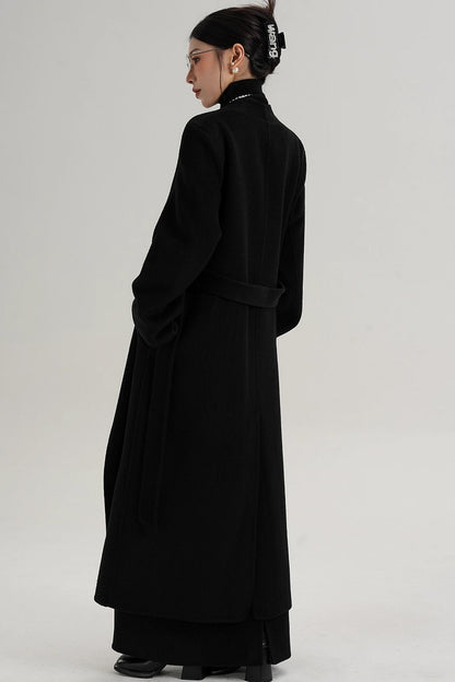 Elegant Double-Sided Long Wool Coat