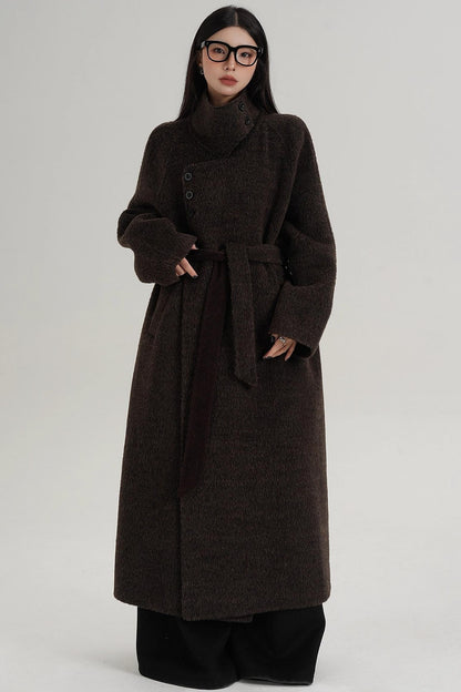 High Neck Wool Coat