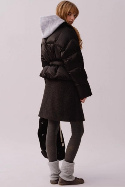 Heavy Woolen Patchwork Skirt