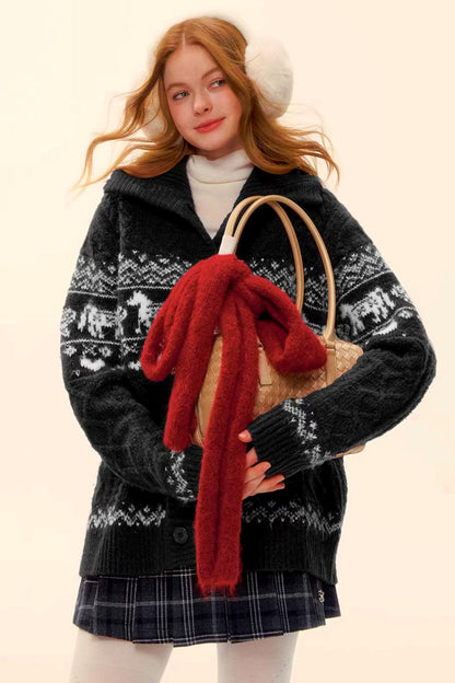 Fair Isle Wool Cardigan