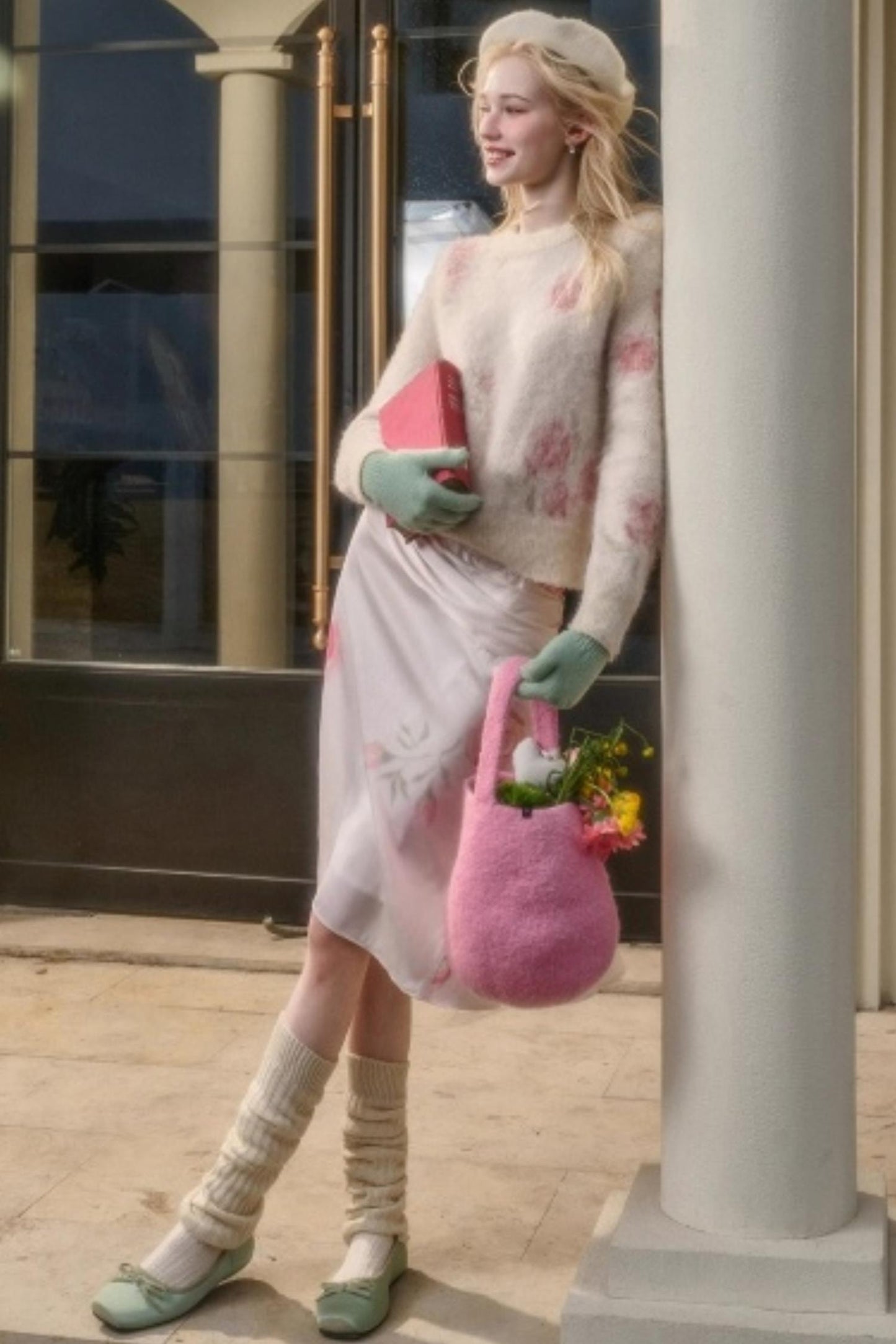 Milky Way Wool Sweater & Skirt Set-Up