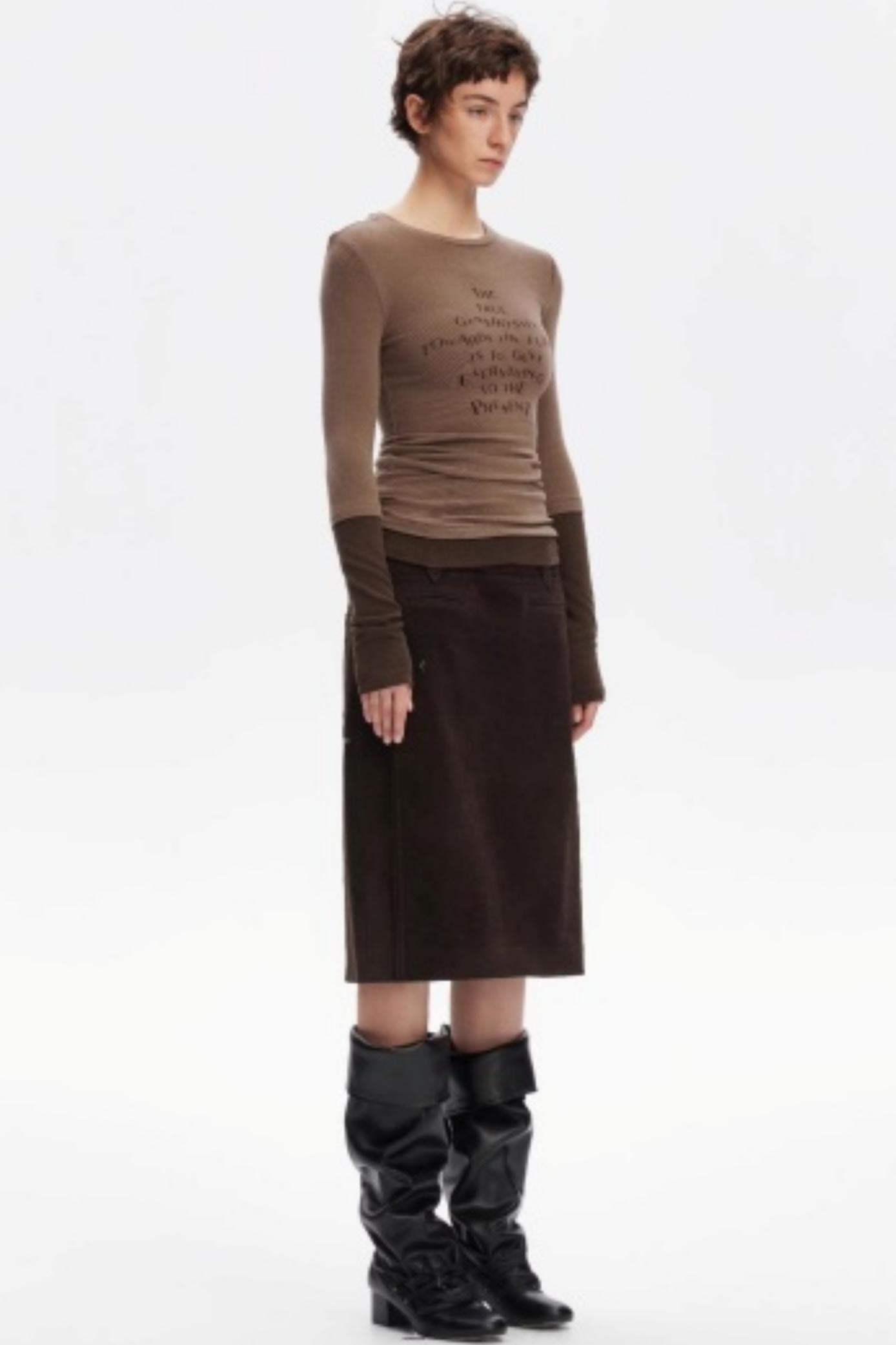 Layered Letter Print Top