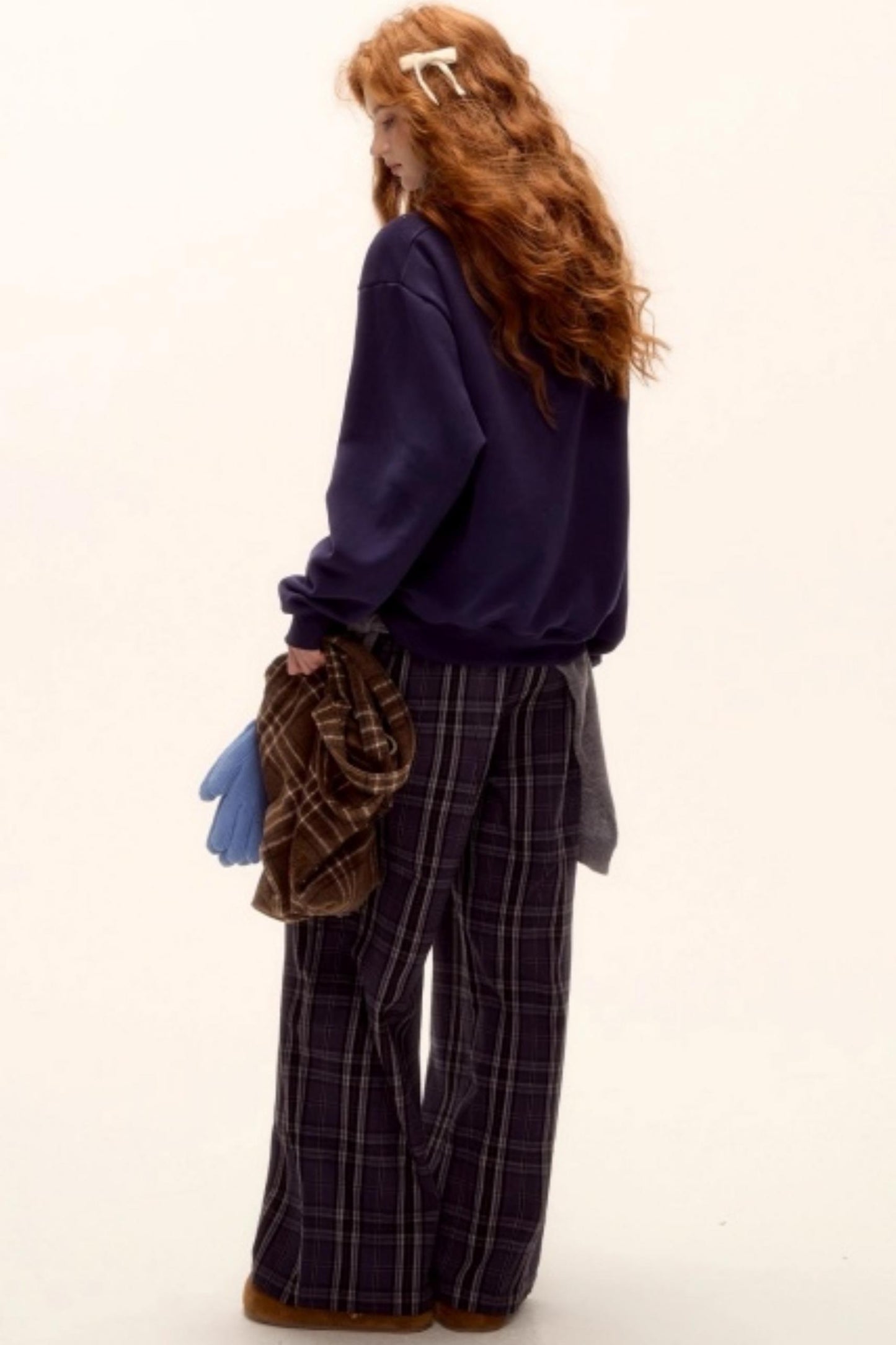 Brushed Fair Isle Knit Hoodie Sweater