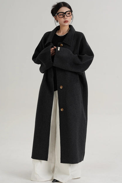 Temperament Wool Reversible Long Coat