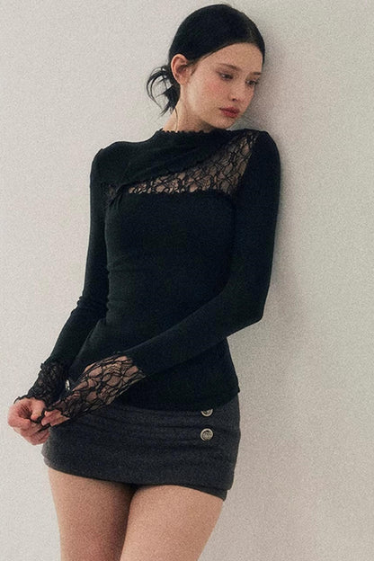 Lace Hollow-Out Slimming Top