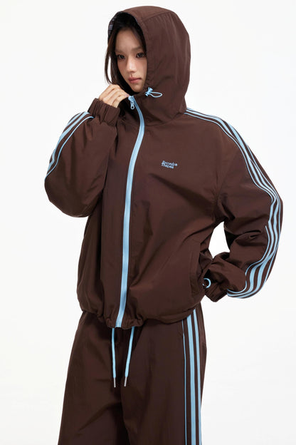 Lux Stripe Hooded Jacket Set-Up