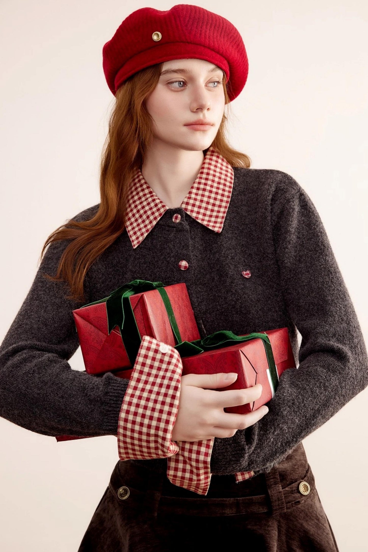 Patchwork Wool Cardigan Sweater