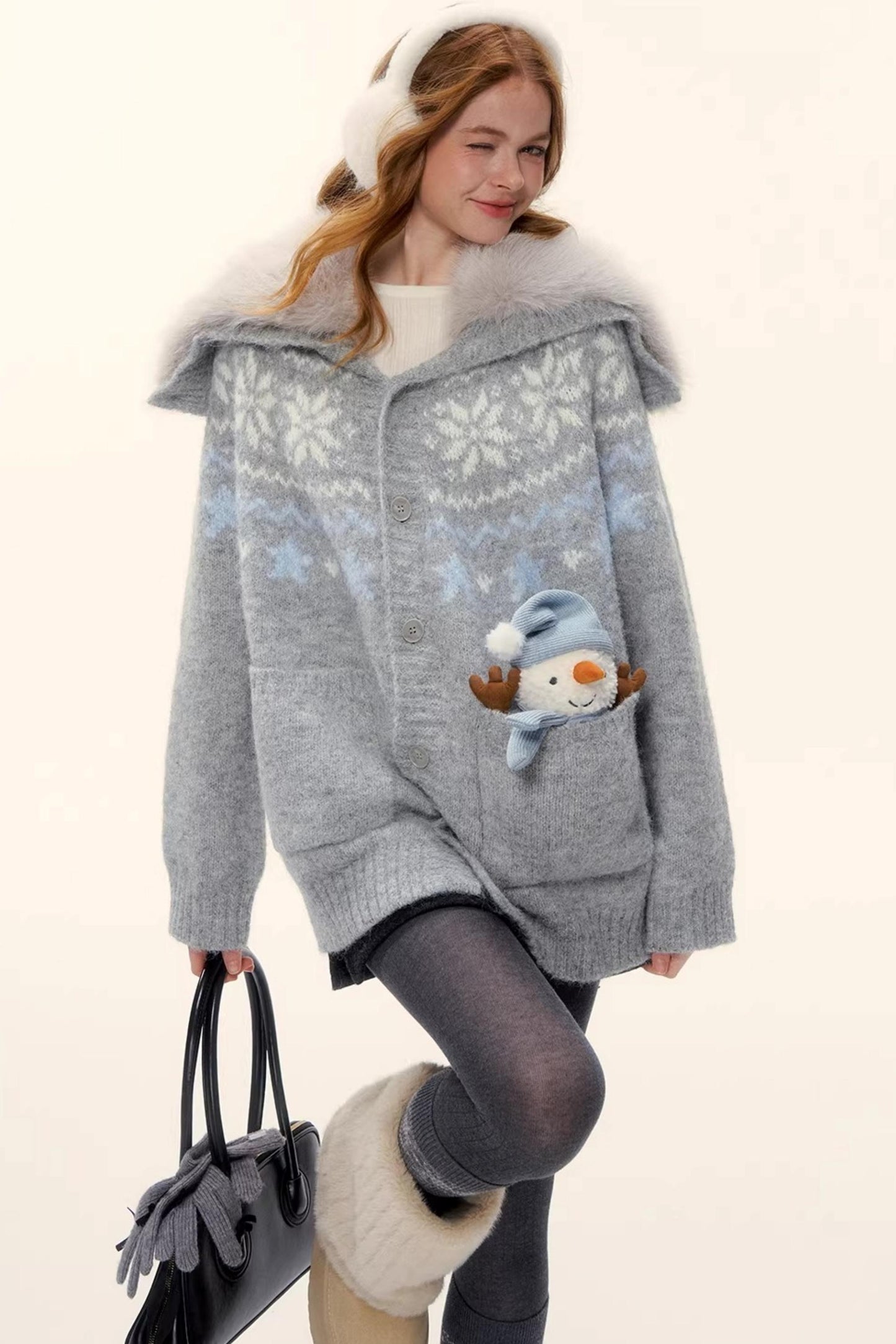 Wool Blend Fair Isle Jacket