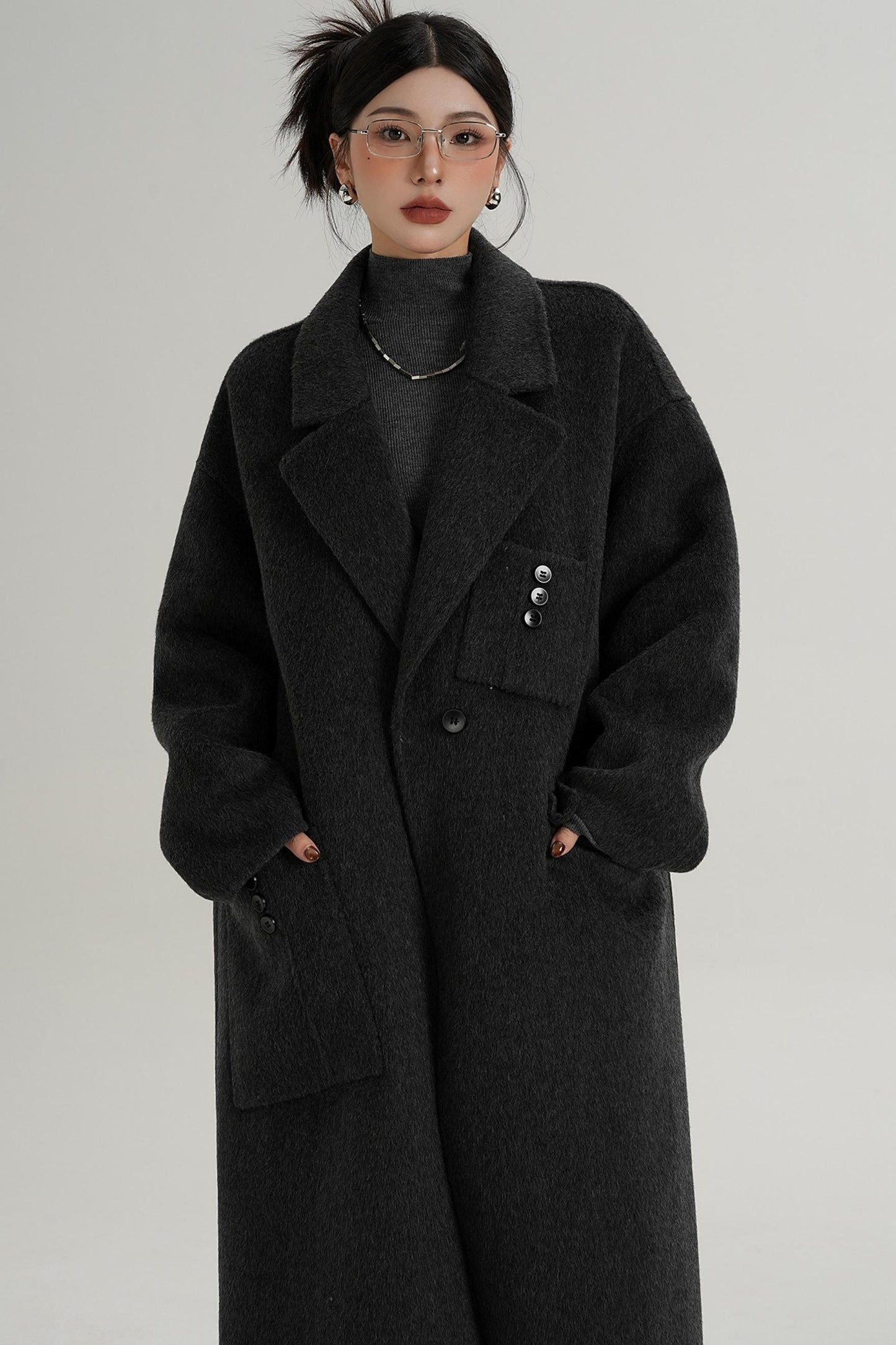 Pocket Design Wool Coat