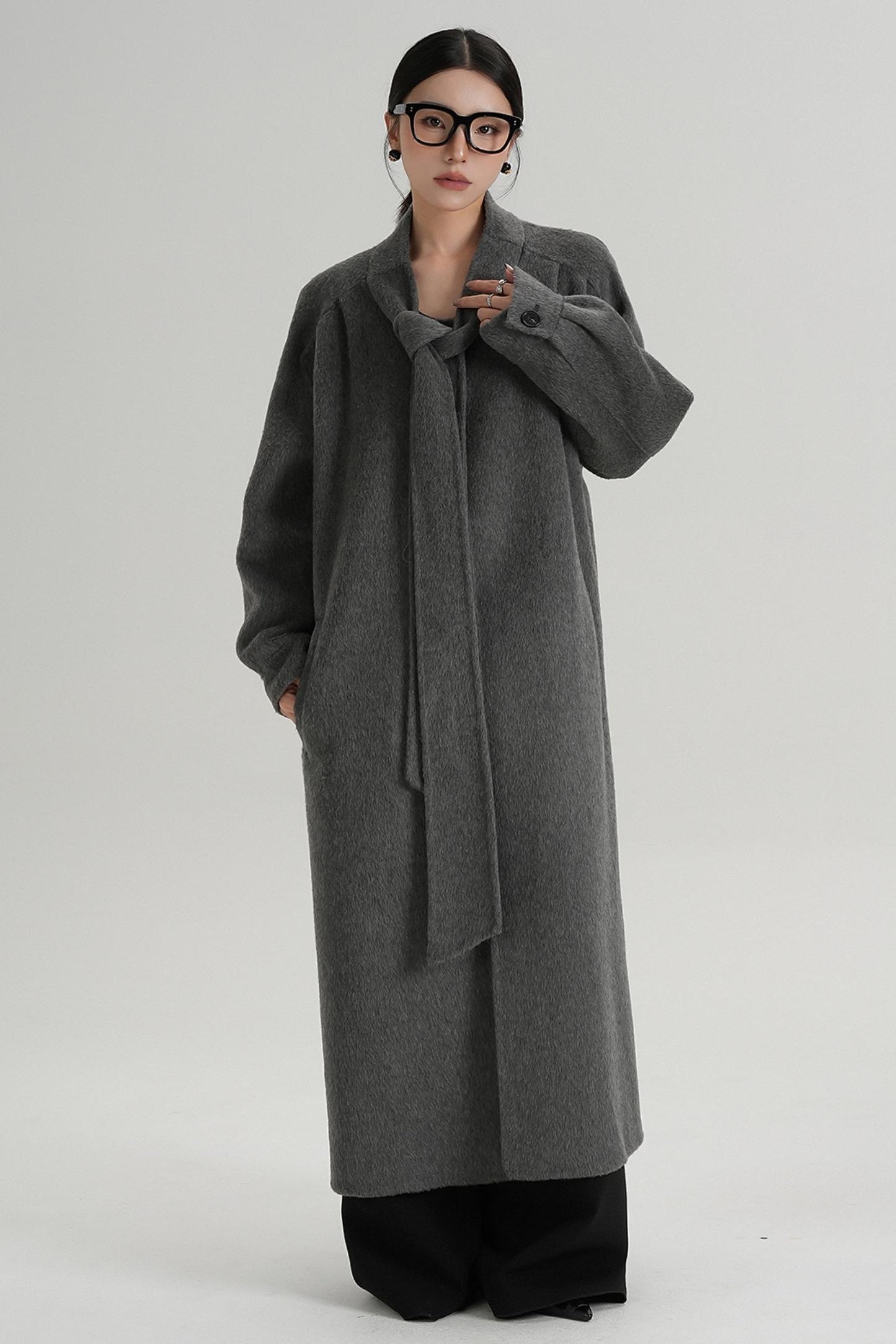 Temperament Woolen Long Coat