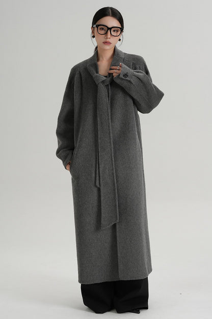 Temperament Woolen Long Coat