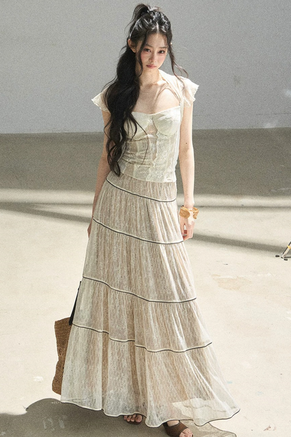 Through the Fog Lace Skirt