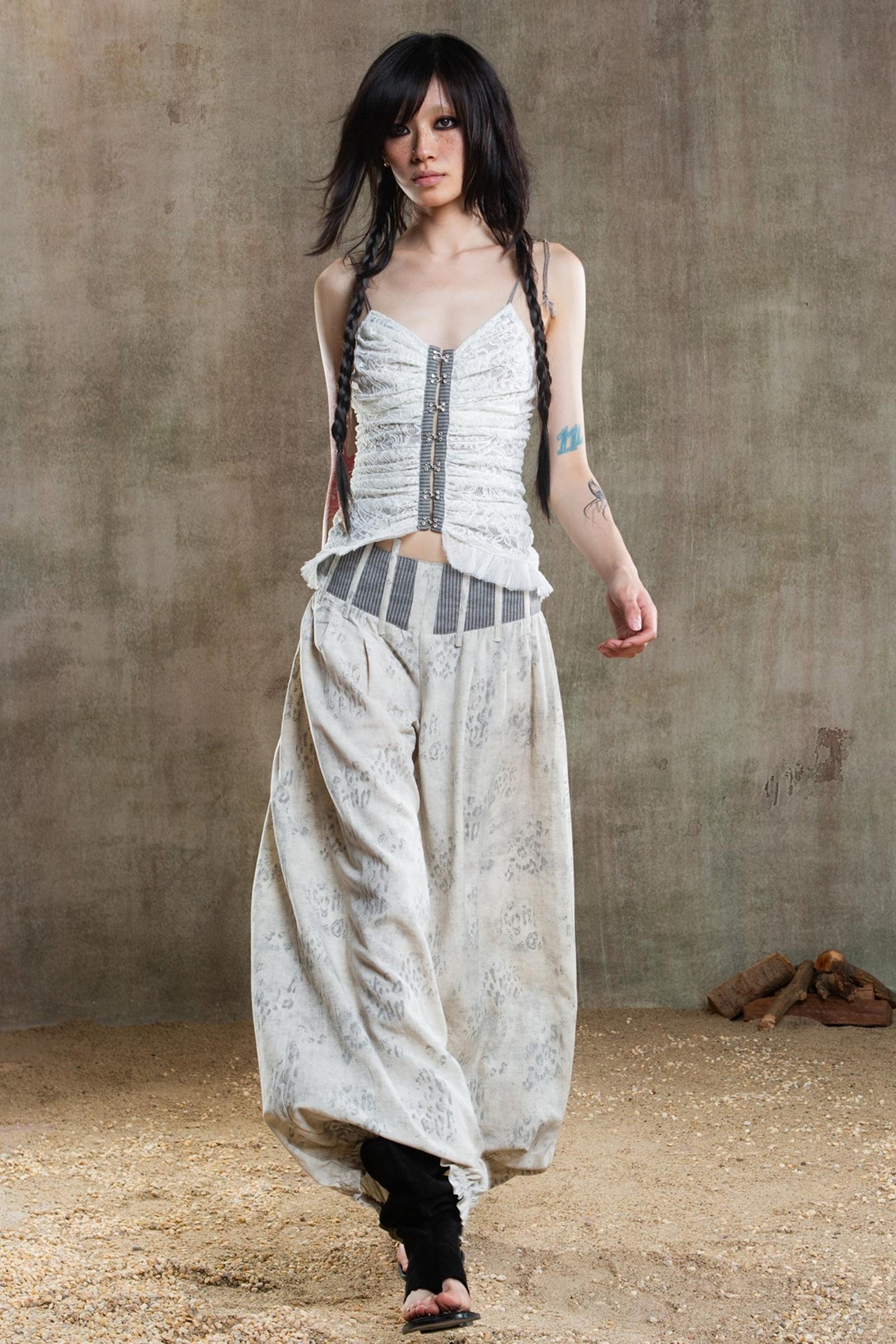 Retro Fishbone Pants