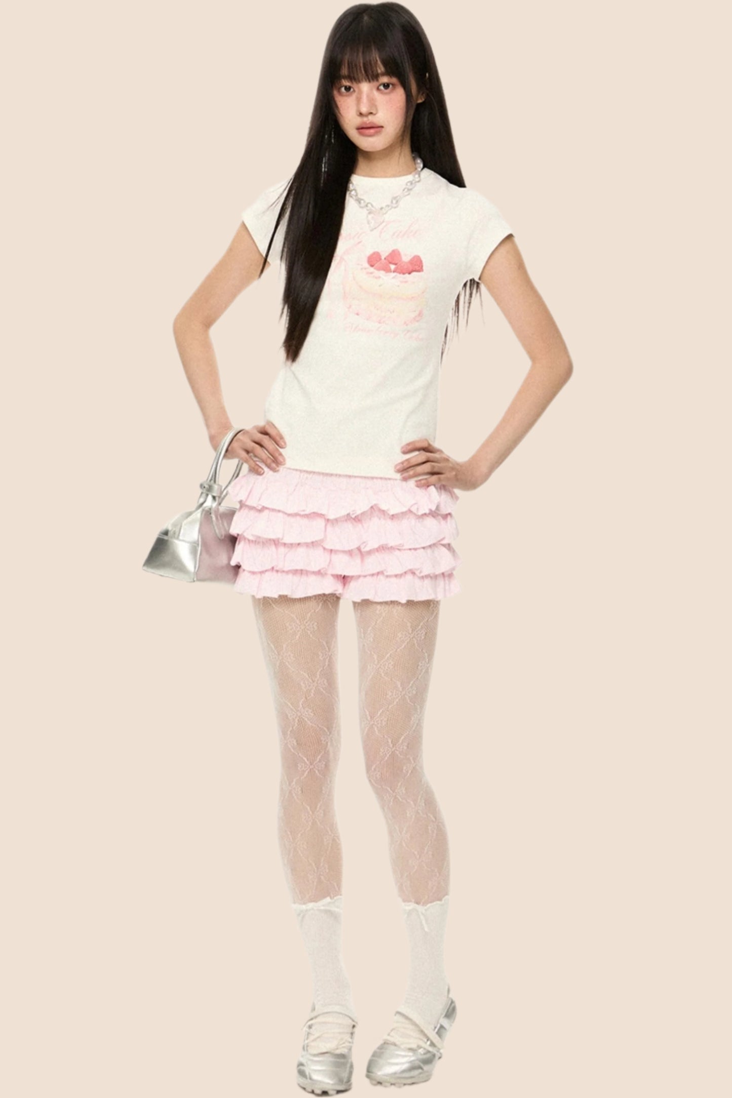 French Fluffy High-Waist Skirt