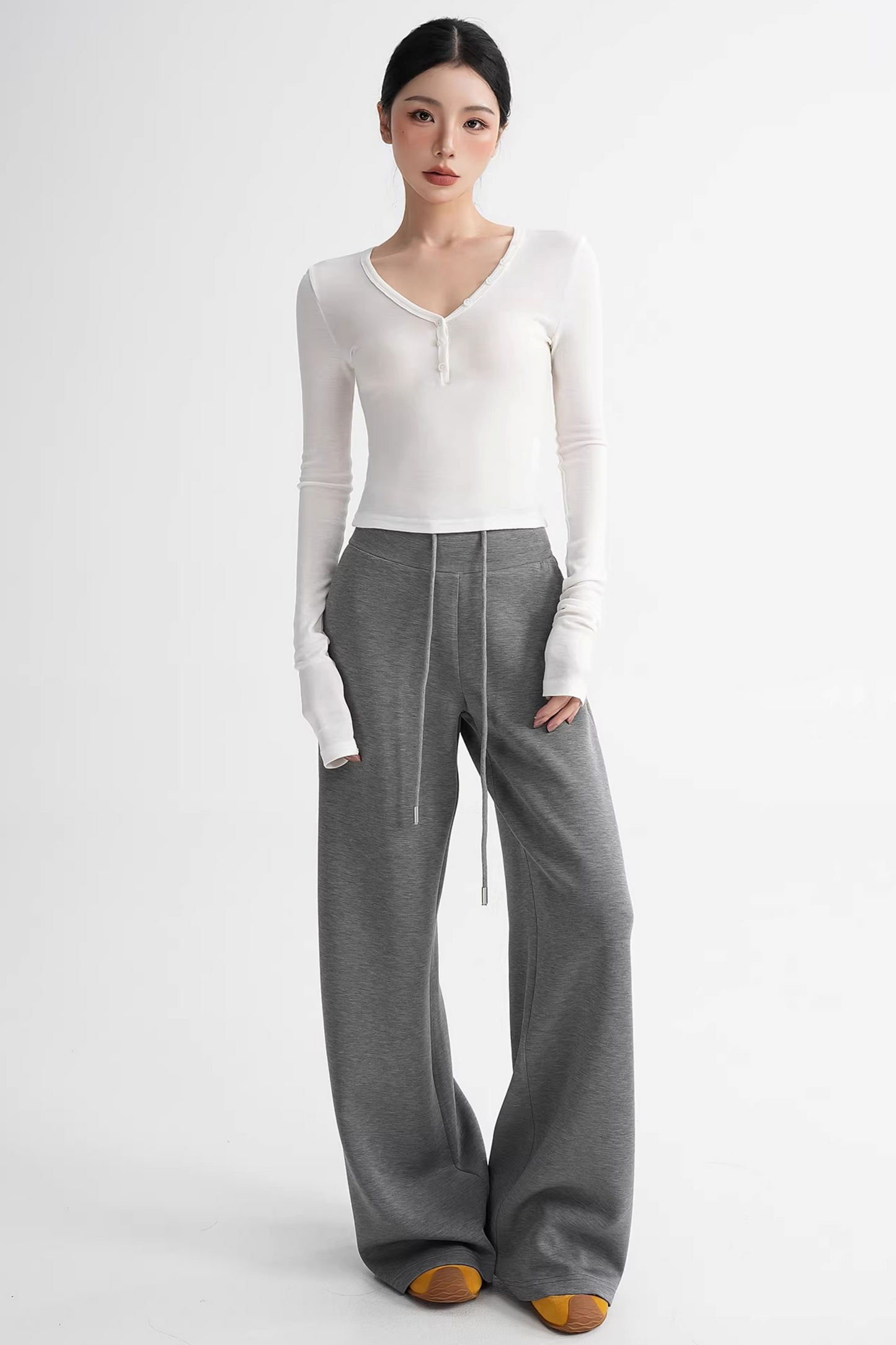 Modal Knit High-Waisted Pants