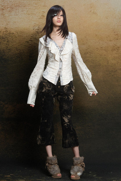 Cutout Punk Vintage Shirt