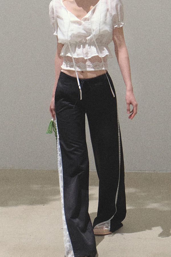 Copper Lace Wide Leg Pants