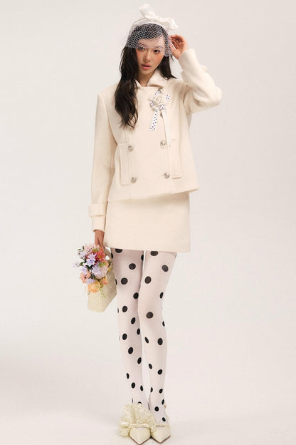 Flight Diary Woolen Jacket & Skirt Set-Up