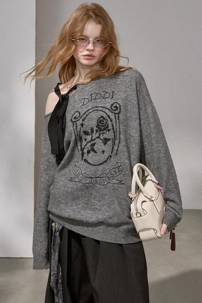 Knitted Two-Piece Sweater Pants Set