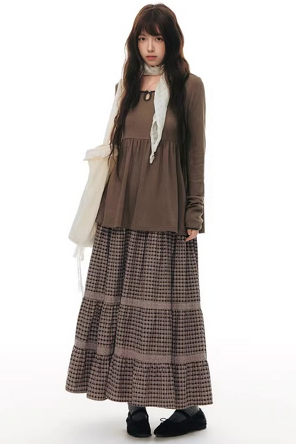 Patchwork Lace A-Line Skirt