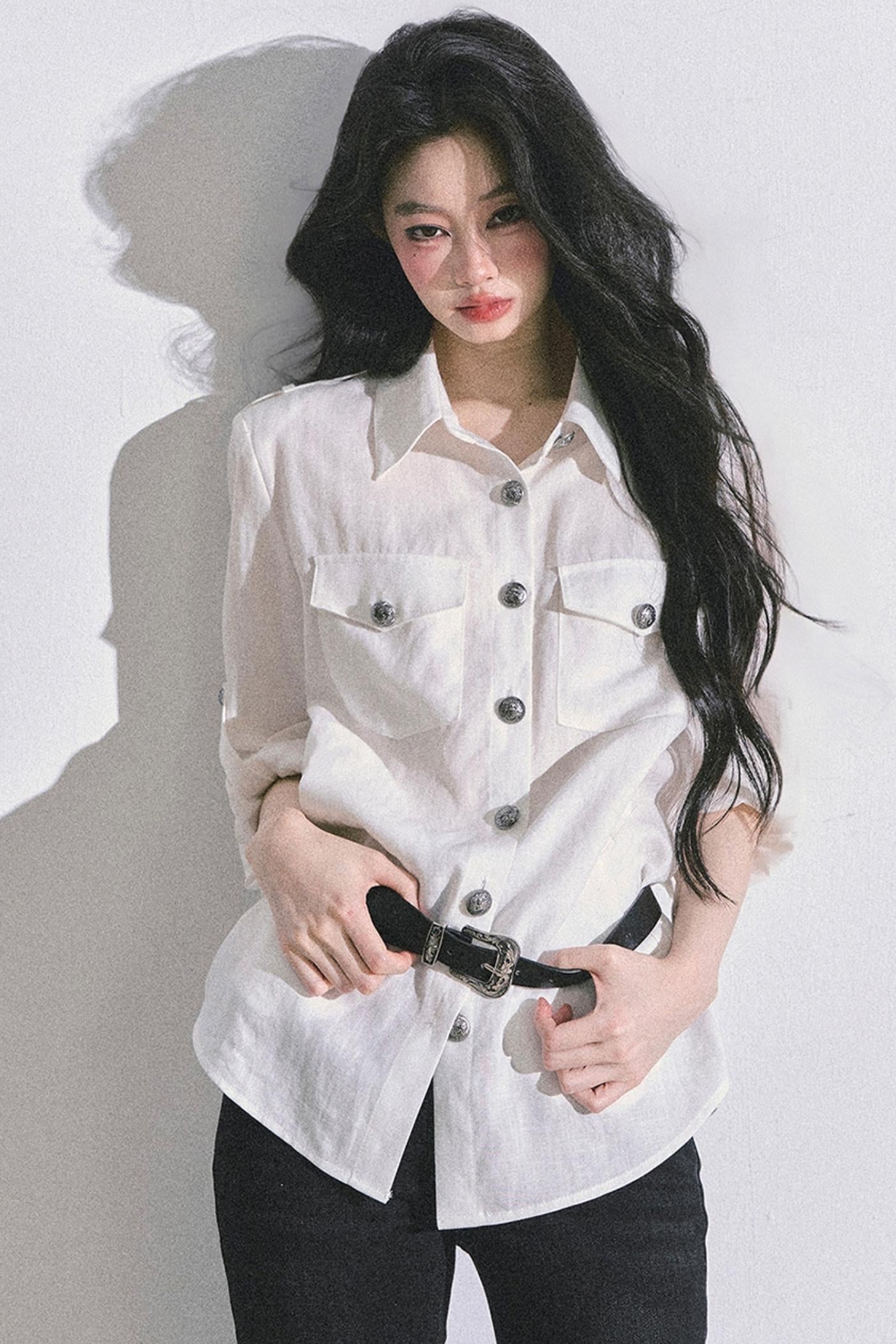 Autumn White Polo Shirt & Pants Set-Up