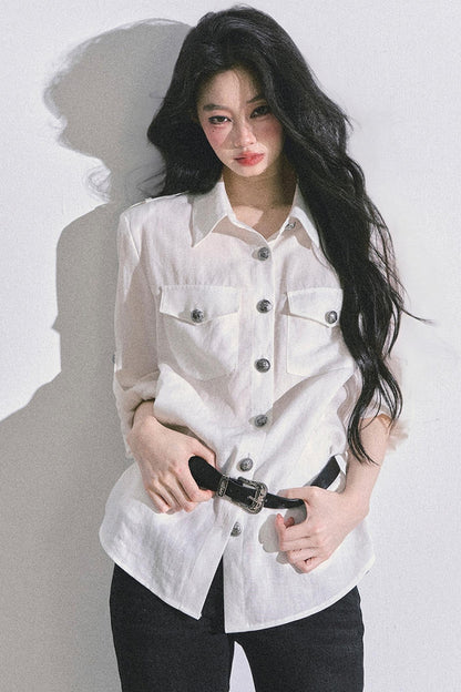 Autumn White Polo Shirt & Pants Set-Up