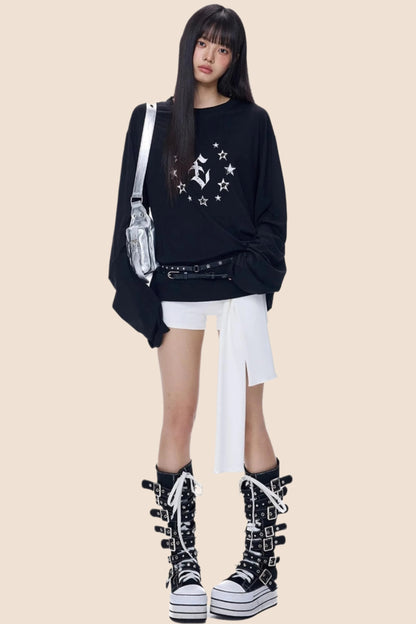 American Star Print Long Sleeve T-Shirt