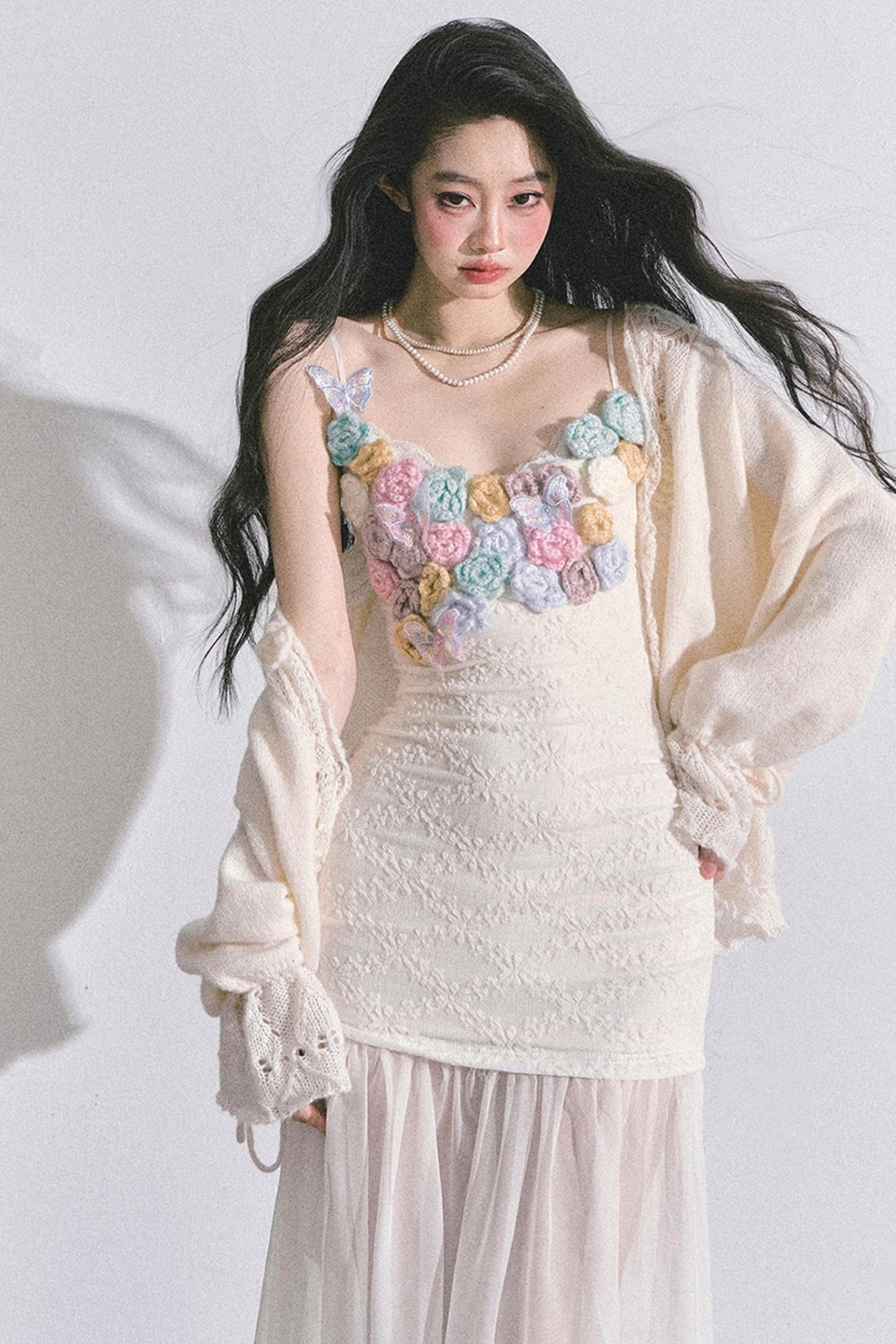 Autumn Floral Slip Dress Set-Up