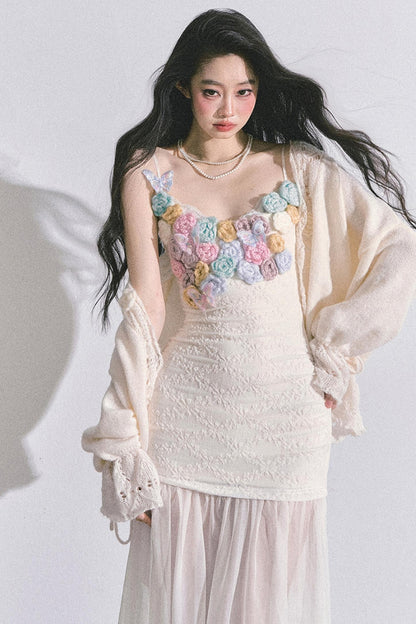 Autumn Floral Slip Dress Set-Up