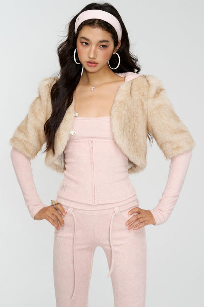 Devil Horn Sweatshirt Bootcut Pants Set-Up