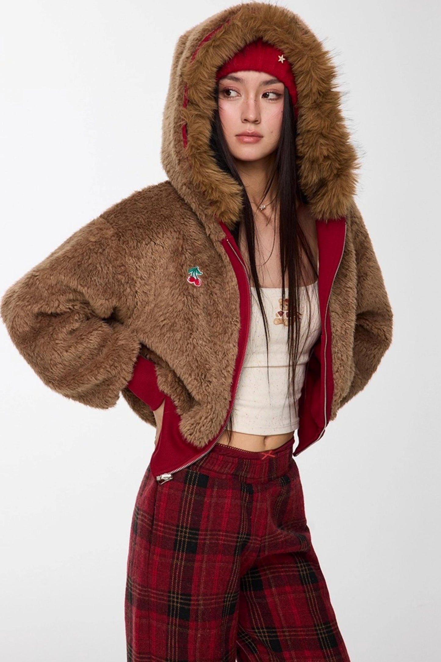 Red Winter Casual Pants